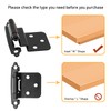 3/8 Inch Inset Cabinet Hinges Matte Black,Offset Self Closing Cabinet