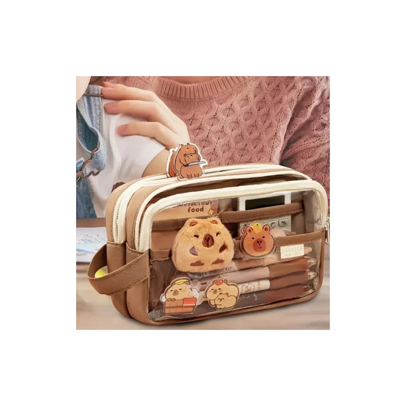 Estuche Aesthetic Lapicera Capibara Pencil Case Papeleria
