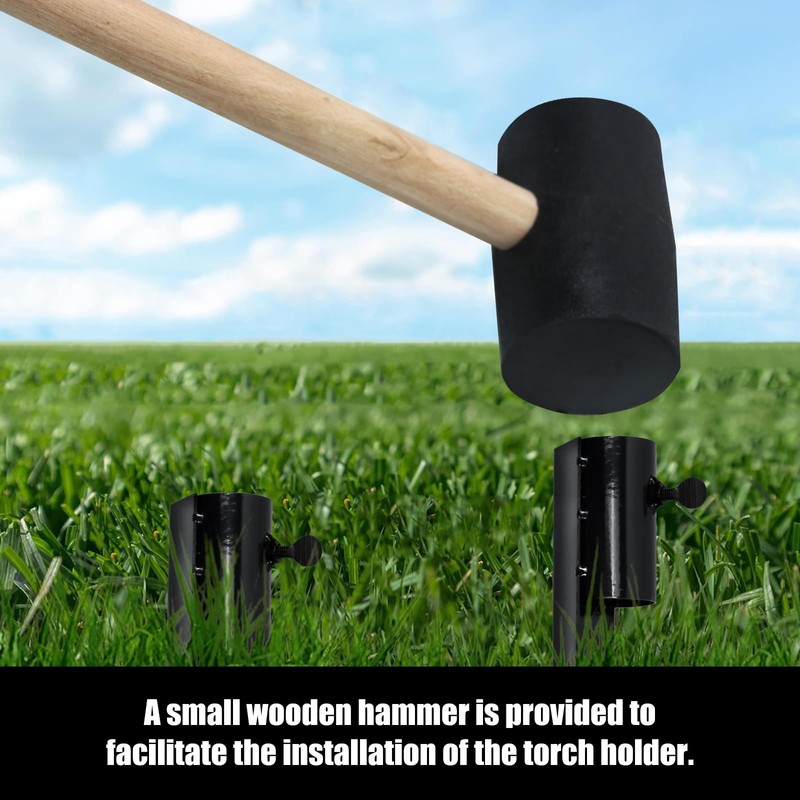 CNQLIS 6Pcs 10-3/4" Outdoor Flashlight Holders for Metal Ground Nail