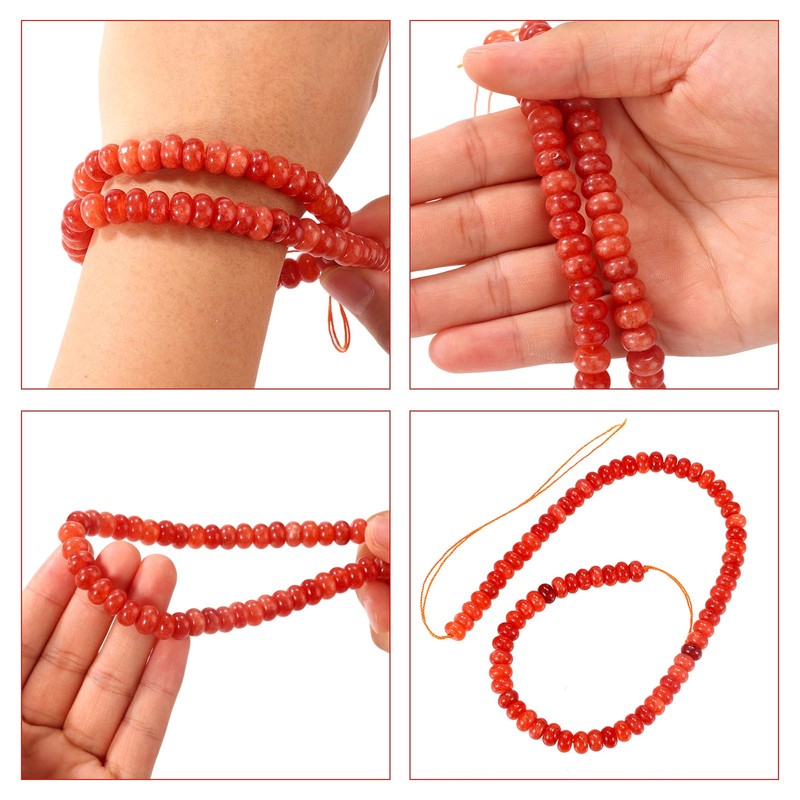 Natural Rondelle Gemstone, 5x8mm/0.2x0.31in Sunstone Abacus Disk Spacer Stone Beads