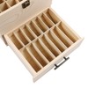 Gdrasuya10 Essential Oil Storage Box Organizer, 3 Layers Durable Wood