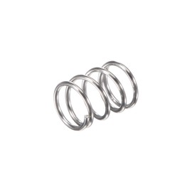 TA-VIGOR 10Pcs Extended Compressed Spring, 8mm OD,0.8mm Wire Size,10mm Length Durable Stainless Steel Small Dual Hook Tension Spring for Furniture Screen Doors Repair Projects