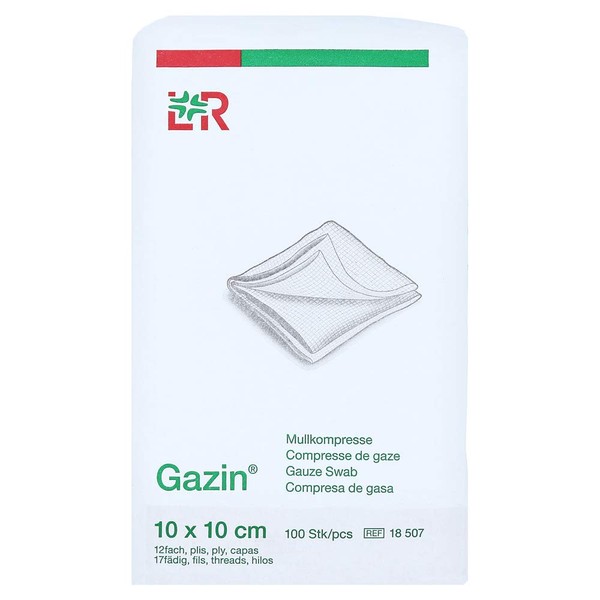 Gazin Gauze Swabs 10 x 10 cm Non-Sterile 12-Way Op, Pack of 100