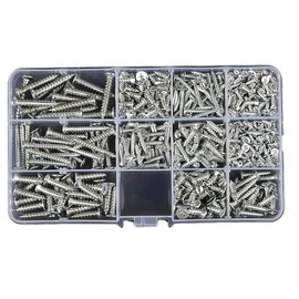 AIMALL Household Screw and Nut Kit - Complete Screw Box with Self-Tapping Screws, Nuts, Washers in Sizes M2, M3, M4, M5, M6 for DIY and Repairs