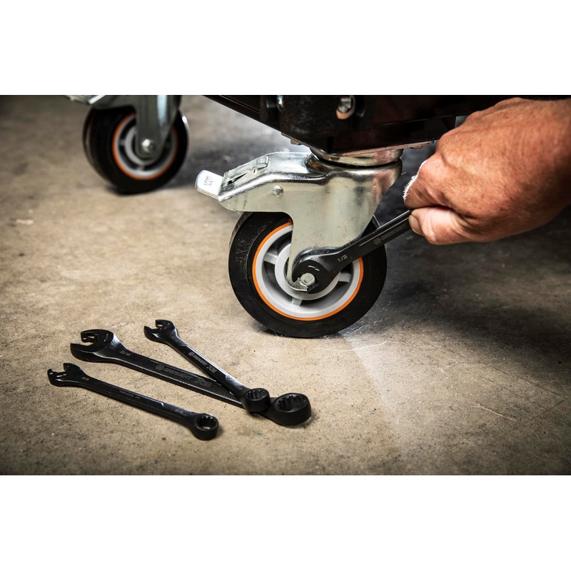 Crescent 7 Piece X6 Black Oxide Spline Open End Ratcheting