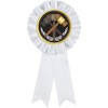 Lawyer White Rosette Ribbon Award, Law School Gavels Trophy Ribbon