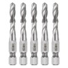 sourcing map 5pcs Combination Drill and Tap Bits, Metric M6