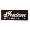 Indian Motorcycle Embroidered Script Logo Patch, Black, Iron On or