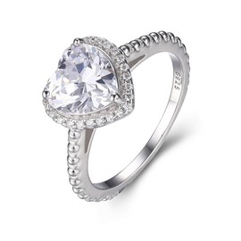 AANGG Women's 925 Sterling Silver Ring Diamond Ring Wedding Bands Engagement Gifts