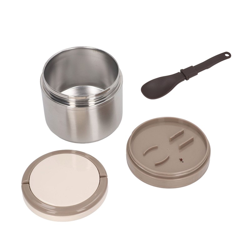 304 Stainless Steel Porridge Box Portable Round Insulated Lunch Container