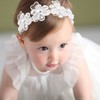 Fashband Baby Girl Headband Lace Pearl Flower Ribbon Hair Band
