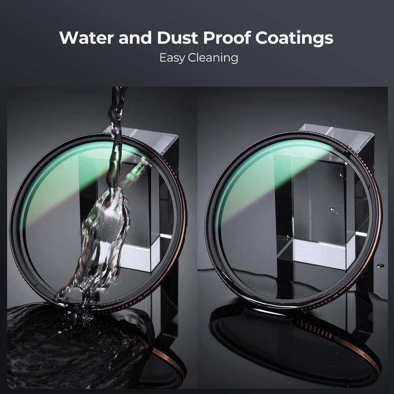 K&F Concept 82mm Variable ND4-32 Filters, Adjustable 4-Stop Neutral Density