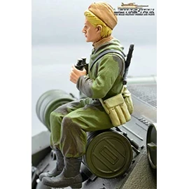licmas Figure Soldier WW2 Russian Reconnaissance with Binoculars Tankrider Amoeba Camouflage Green 1:16