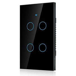 Apagador WiFi Inteligente de Pantalla Táctil, Control de Voz, Luz de Pared, Círculo Único para el Hogar, Compatible Con Alexa/Google Home
