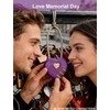LITAITAI Heart Shaped Password Lock, Purple Love Lock with Combination,