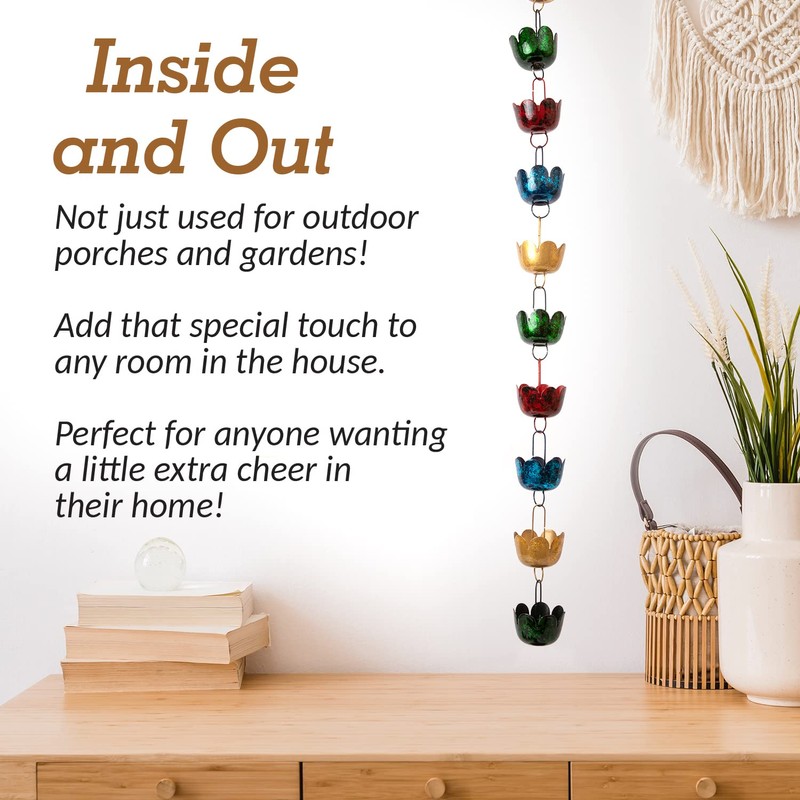 Ancient Graffiti ANCIENTRCLILMIR Lily Multicolor Rain Chain (Set of 1)