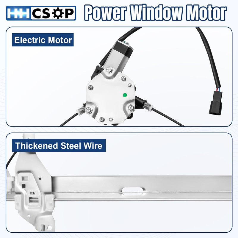 HHCSOP Front Left Driver Side Power Window Regulator with Motor