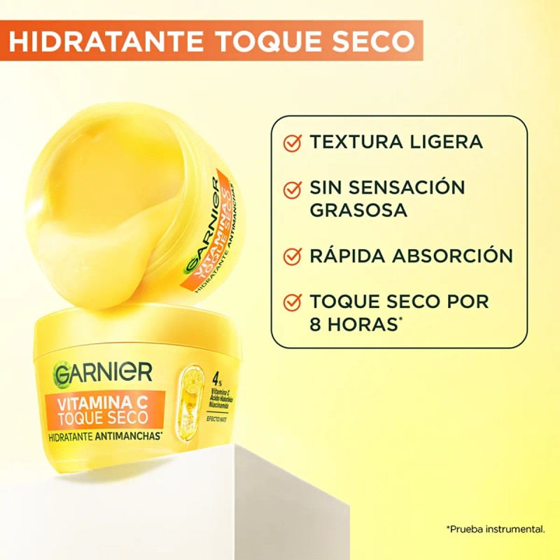 Garnier Hidratante Toque Seco Antimanchas Vitamina Acido Hialurónico Hidrata Piel