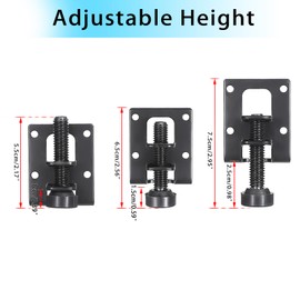 BTSKY 4 Pack Heavy Duty Leveling Feet Adjustable Furniture Levelers Table Leg Leveling Legs Black Levelers Foot Metal Leveling Feet Furniture Legs Levelers for Chair Workbench Cabinet Shelving Units