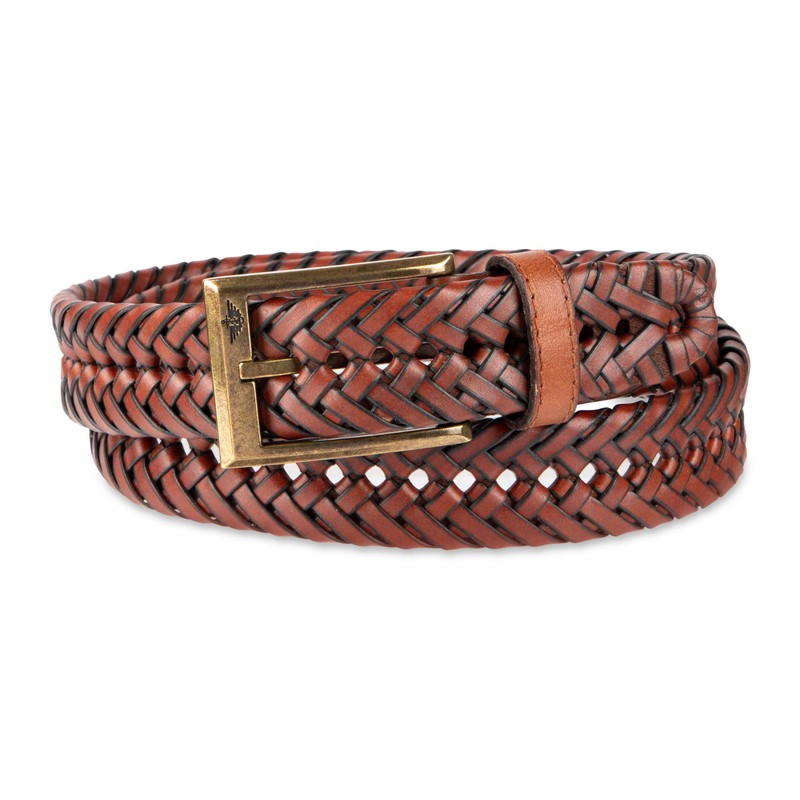 Dockers Men's 30mm Glazed Top Braided Belt,Tan,34