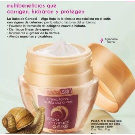 ARABELA CREMA FACIAL MULTIFUNCIONAL CON BABA DE CARACOL MAS ELIXIR 75 G  ARABELA MEXICO