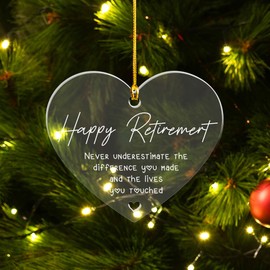 Happy Retirement Ornament 2025 Gift for Woman, Men, Retirement Gifts for Teacher, Nurse, Coworker, Boss, Employee, Friend, Ornament Keepsake Gifts for Retiring (Retirement1)