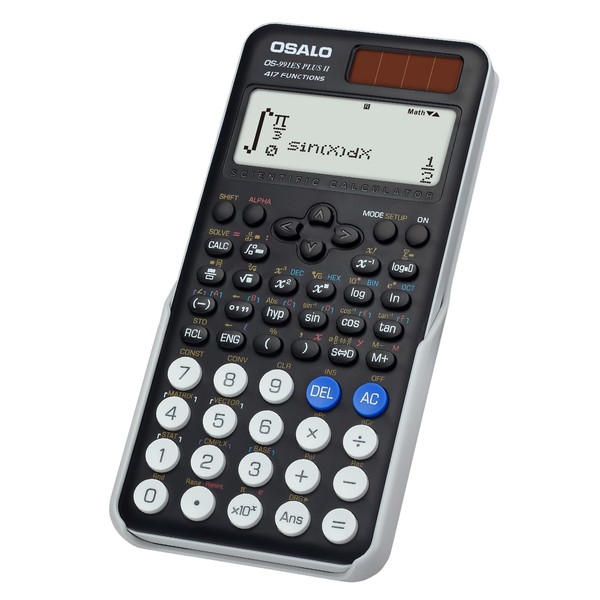 OSALO Scientific Calculator 417 Function 2 Line 10+2 Digits Written Display Solar and Battery Calculators Middle and High School Supplies for Students & College Black (OS 991ES Plus 2nd Edition)……