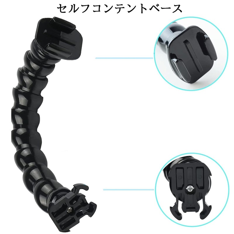 FiTSTILL Go Pro Mount Adjustable Gooseneck 8-Stage Jaws Gooseneck Flex
