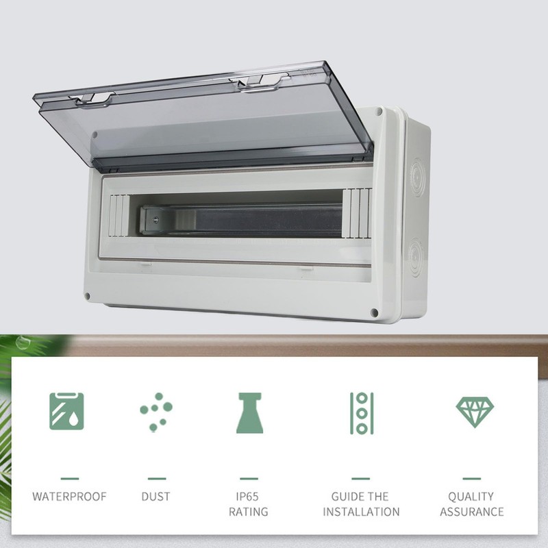 Breaker Box, 18 Way Distribution Protection Box IP65 Waterproof Clear