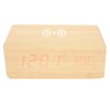 Wooden Clock Alarm Mobile Phone Wireless Charging Wood Voice Control