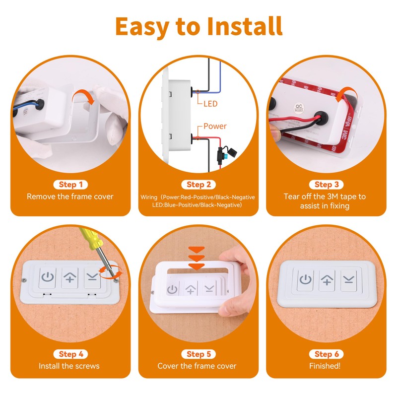 RVZONE 12V Dimmer Switch | 12-24 Volt High Side PWM