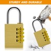 weiclianhp Padlock with Combination Code, Combination Lock Made of Brass,