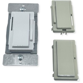 Generic WFD30-C2-BX-LW Wi-Fi Smart Universal Dimmer; includes White, Light Almond, and Ivory Color Change Kit; 120V, 60Hz; 3-way; Single Pole; 450W Dimmable LED/CFL; Wallplate Sold Separately