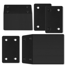 50-Pack 2.36" Black Mending Plate for Wood, Stainless Steel Straight Mending Plates, Heavy Duty Metal Brackets for Brace, Furniture Fence Bookcase
