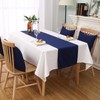 DUALIFE 2PCS Navy Table Runner Handcrafted Table Cloth Table Runners