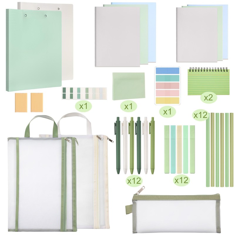 Colarr 54 Pcs Cute Notebook Stationery Set for Women, Bible