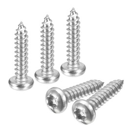 uxcell #8 x 3/4" Torx Security Screws, 10pcs Button Head Tamper Resistant Self Tapping Screws, 304 Stainless Steel Anti-Theft Screws