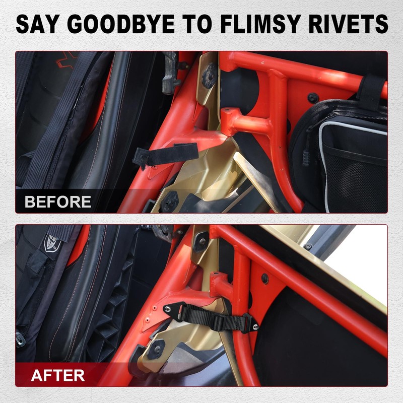 SKYJDM 2PCS Adjustable Door Limiter Straps Compatible with 2017-2023 Can-Am