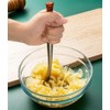 Avocado Masher Stainless Steel Small, Mini Potato Masher, Wooden Handle