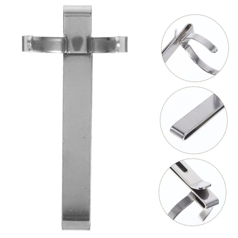 OKUMEYR Flashlight Clip Replacement Flash Light Belt Buckle Silver Pocket