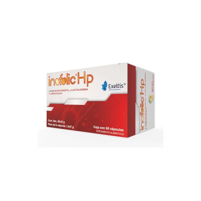 Inofolic HP, Suplemento Alimenticio a Base Myo-inositol, alfa-Lactoalbmina y L-Metilfolato