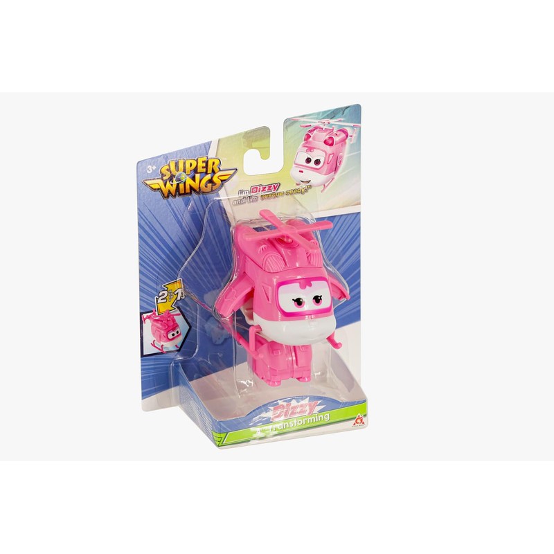Super Wings EU780622 Dizzy Transformation Plane in Pink/White, Approx. 12