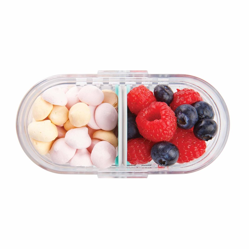 PackIt Mod Mini Bento Food Storage Container, Mint, Shatterproof Crystal