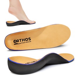 Plantillas ortopédicas de repuesto para zapatos de ORTHOS – Fabricado en Estados Unidos – Plantillas transpirables de longitud completa con absorción de golpes para soporte de arco, pies planos, espolones de talón, fascitis plantar