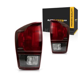 For Toyota Tacoma 2018 2019 2020 2021 Tail Light Driver and Passenger Side | Pair | Red Lens | TRD Sport | TRD Off-Road | BASE/SR/SR5/SR+ | Replacement For TO2800203, TO2801203