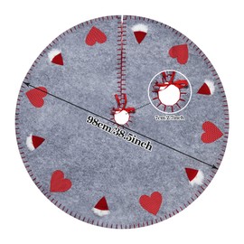 Mocraft Christmas Tree Skirts Blanket Round Christmas Tree Skirt Christmas Decoration Christmas Tree Base with Santa Pattern (98 cm)