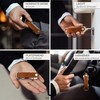 Key Organiser, Key Case Made of Real Leather, Stainless Steel