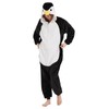 NEWCOSPLAY Unisex Adult Black Penguin Onesie Pajamas Animal One Piece