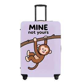 THISFIND Cute Mine NOT YOURS Luggage Cover Set, Cartoon Monkey Print Waterproof Suitcase Protector, Travel Accessories ch