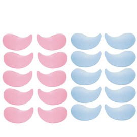 GJKLO 10 Stück Augenpads, Augenpads gegen augenringe, Augenpads mit Aloe Vera, Hyaluron gegen trockene und spröde Haut, für eine optimal durchfeuchtete Augenpartie (Blau, Pink)